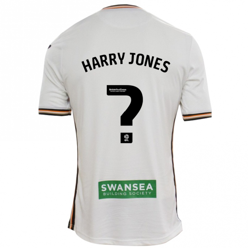 Gyermek Labdarúgás Harry Jones #0 Fehér Hazai Jersey 2024/25 Mez Póló Ing