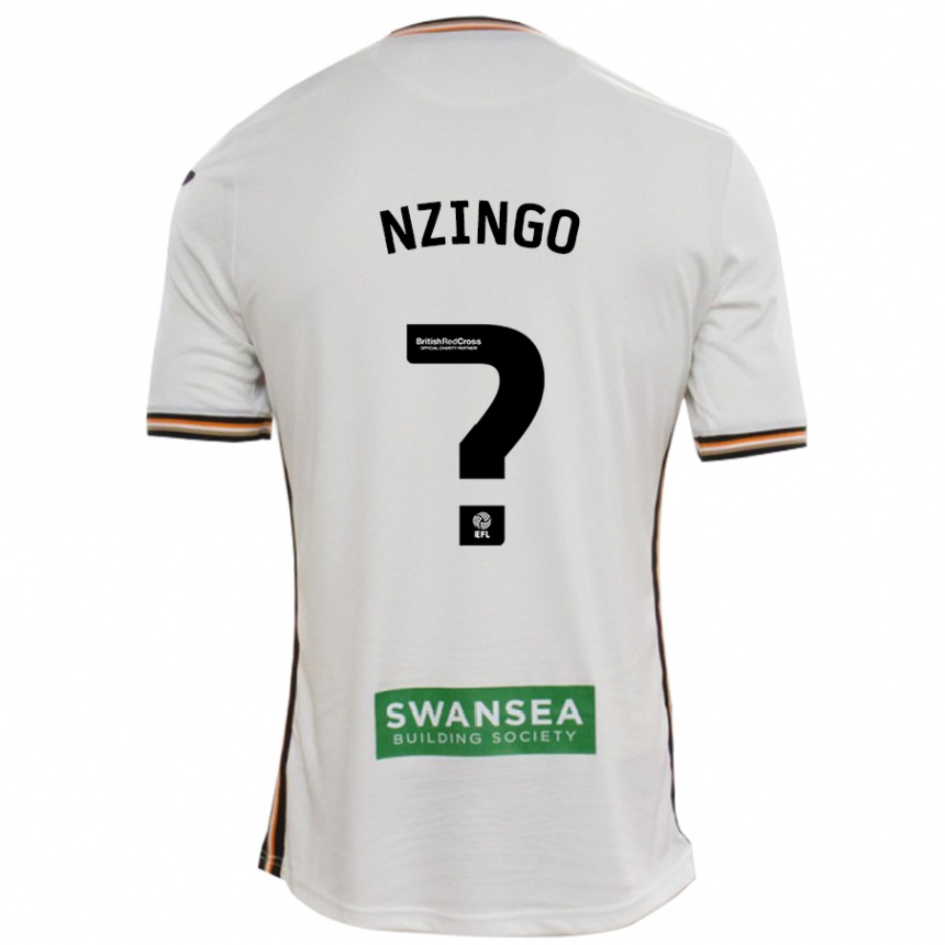 Gyermek Labdarúgás Glory Nzingo #0 Fehér Hazai Jersey 2024/25 Mez Póló Ing