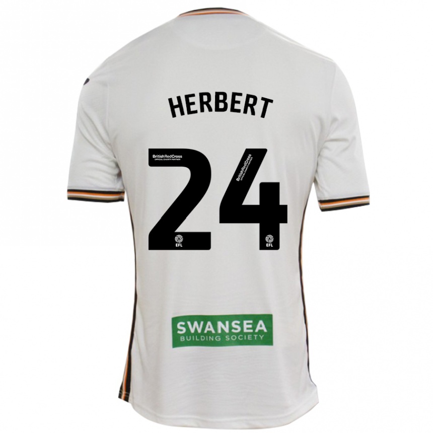 Gyermek Labdarúgás Chelsea Herbert #24 Fehér Hazai Jersey 2024/25 Mez Póló Ing