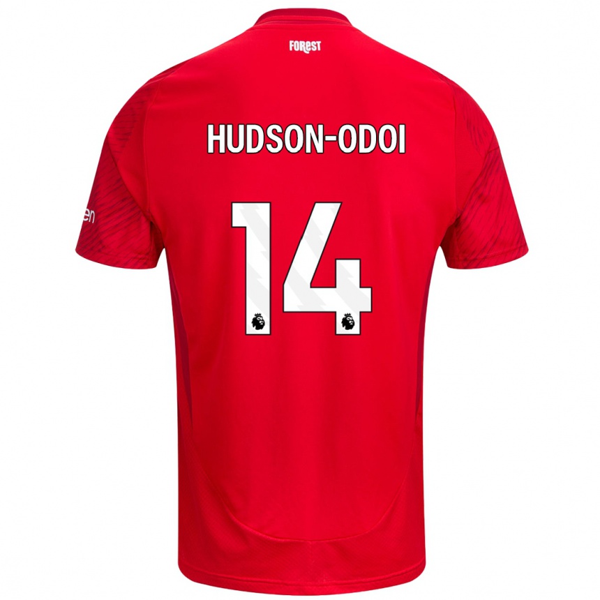 Gyermek Labdarúgás Callum Hudson-Odoi #14 Piros Fehér Hazai Jersey 2024/25 Mez Póló Ing