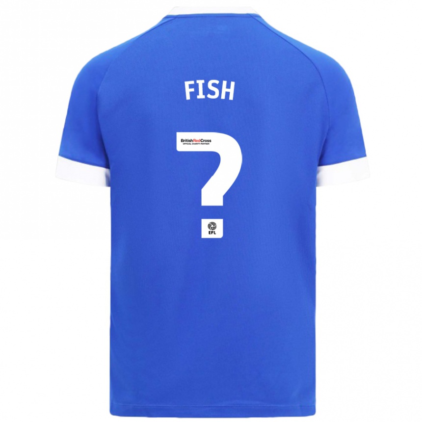 Gyermek Labdarúgás Will Fish #0 Égszínkék Hazai Jersey 2024/25 Mez Póló Ing