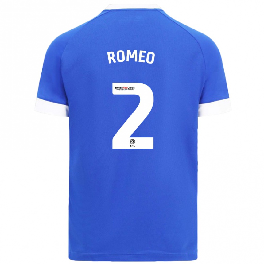 Gyermek Labdarúgás Mahlon Romeo #2 Égszínkék Hazai Jersey 2024/25 Mez Póló Ing