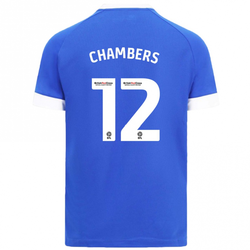 Gyermek Labdarúgás Calum Chambers #12 Égszínkék Hazai Jersey 2024/25 Mez Póló Ing