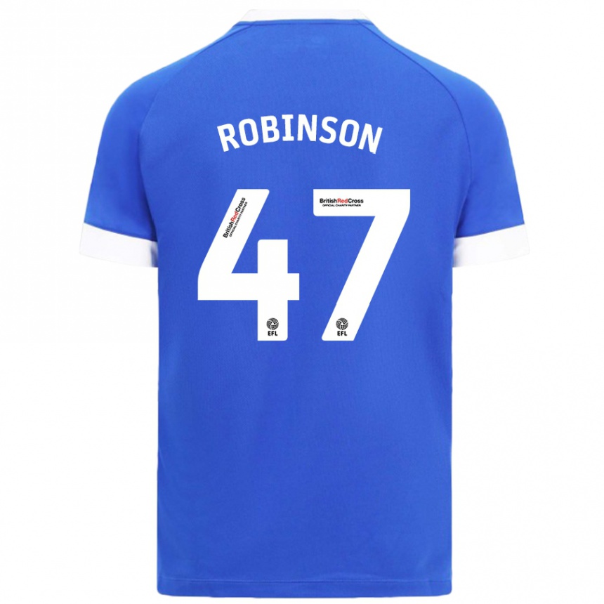 Gyermek Labdarúgás Callum Robinson #47 Égszínkék Hazai Jersey 2024/25 Mez Póló Ing