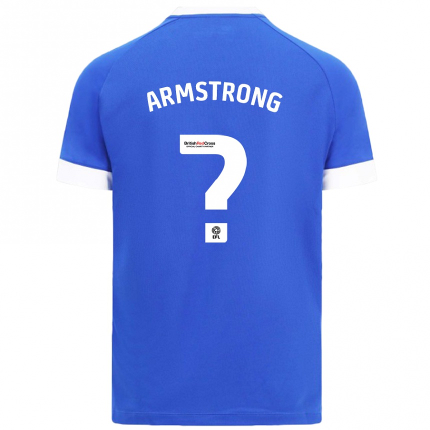 Gyermek Labdarúgás Luke Armstrong #0 Égszínkék Hazai Jersey 2024/25 Mez Póló Ing