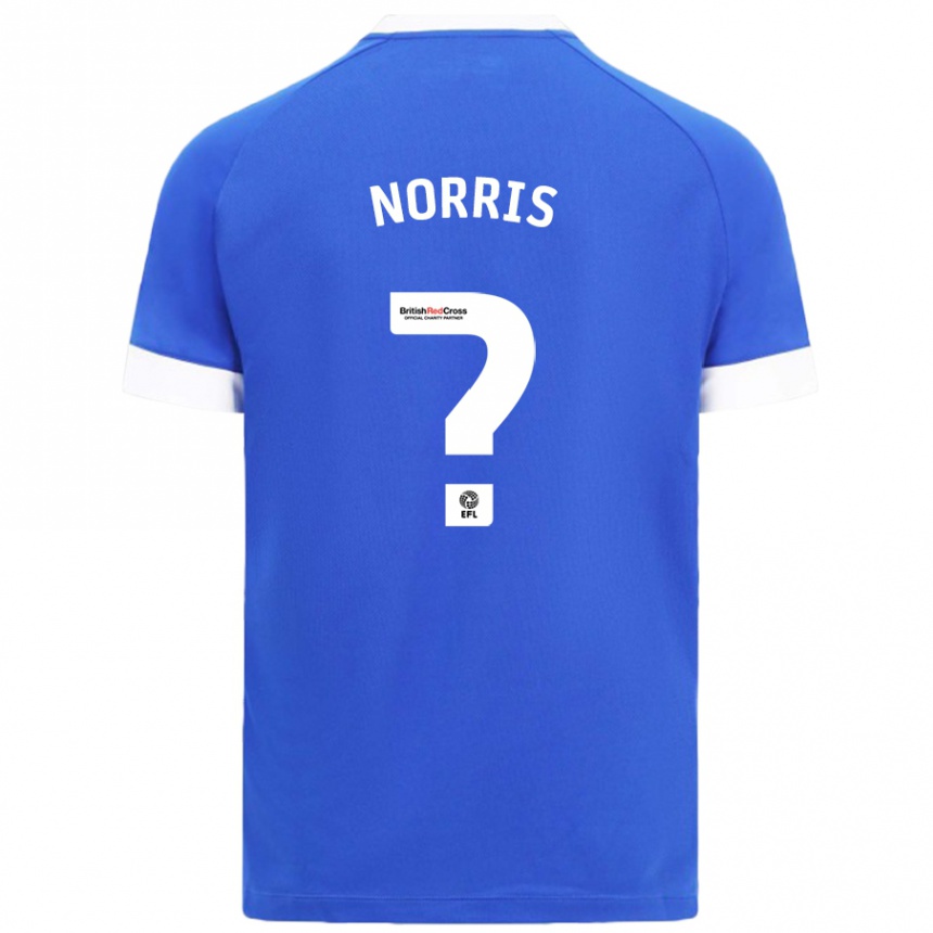 Gyermek Labdarúgás Jacob Norris #0 Égszínkék Hazai Jersey 2024/25 Mez Póló Ing