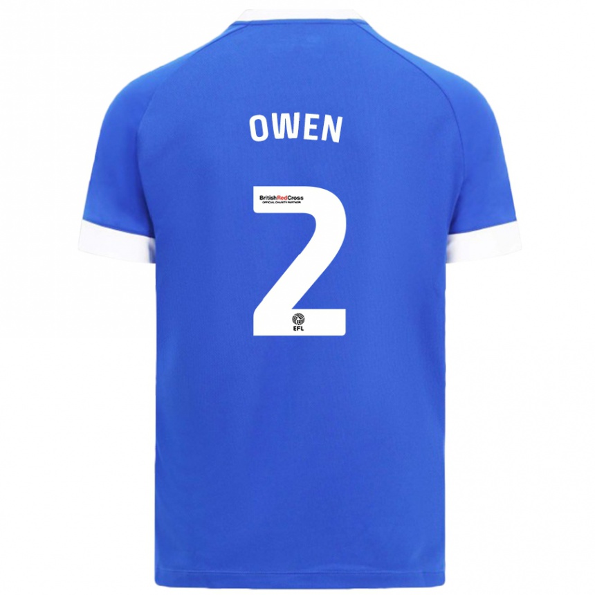 Gyermek Labdarúgás Lisa Owen #2 Égszínkék Hazai Jersey 2024/25 Mez Póló Ing