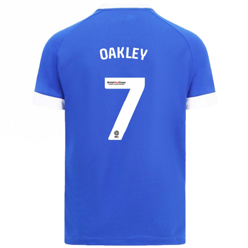 Gyermek Labdarúgás Rhianne Oakley #7 Égszínkék Hazai Jersey 2024/25 Mez Póló Ing