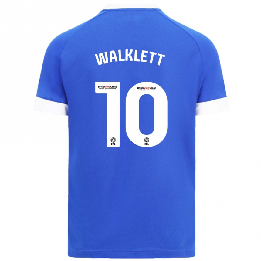 Gyermek Labdarúgás Kerry Walklett #10 Égszínkék Hazai Jersey 2024/25 Mez Póló Ing