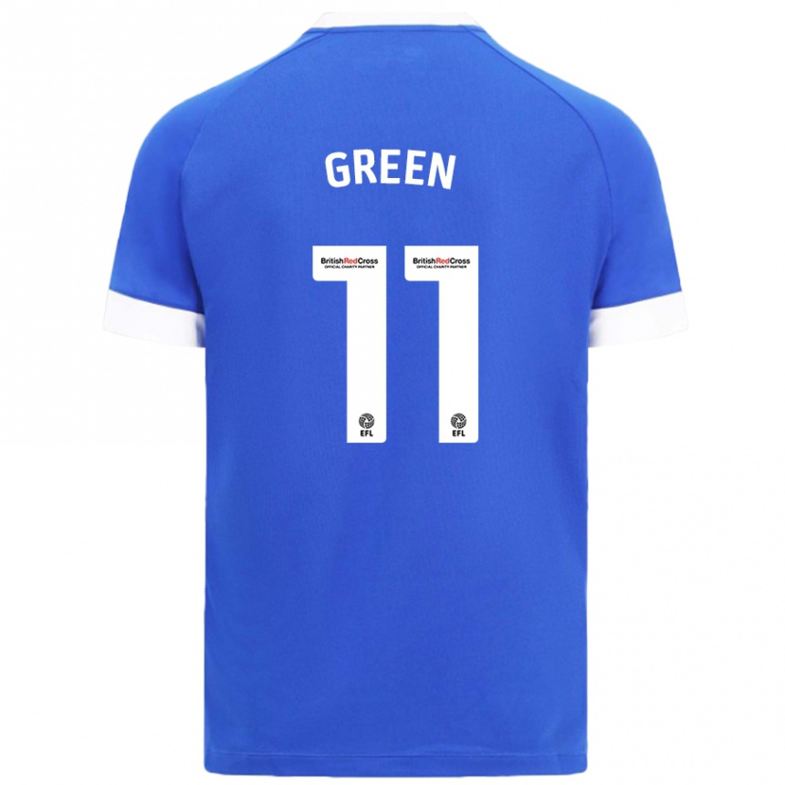 Gyermek Labdarúgás Danielle Green #11 Égszínkék Hazai Jersey 2024/25 Mez Póló Ing