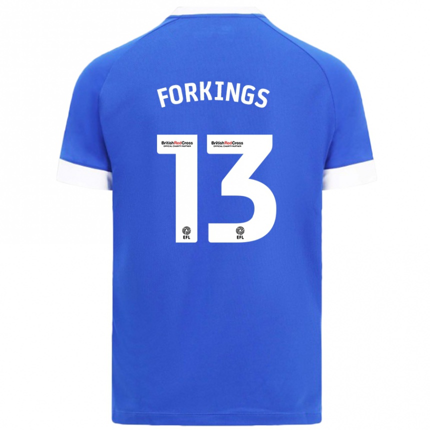 Gyermek Labdarúgás Amelia Forkings #13 Égszínkék Hazai Jersey 2024/25 Mez Póló Ing