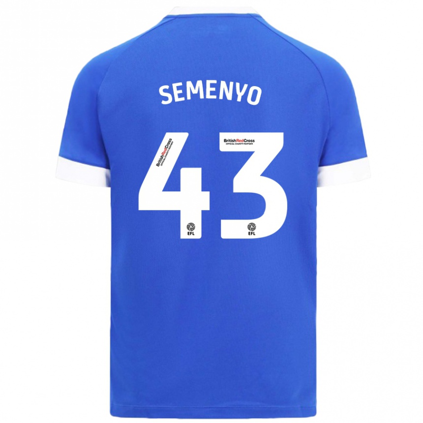 Gyermek Labdarúgás Jai Semenyo #43 Égszínkék Hazai Jersey 2024/25 Mez Póló Ing