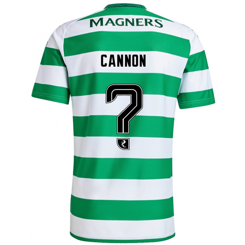 Gyermek Labdarúgás Aidan Cannon #0 Zöld Fehér Hazai Jersey 2024/25 Mez Póló Ing