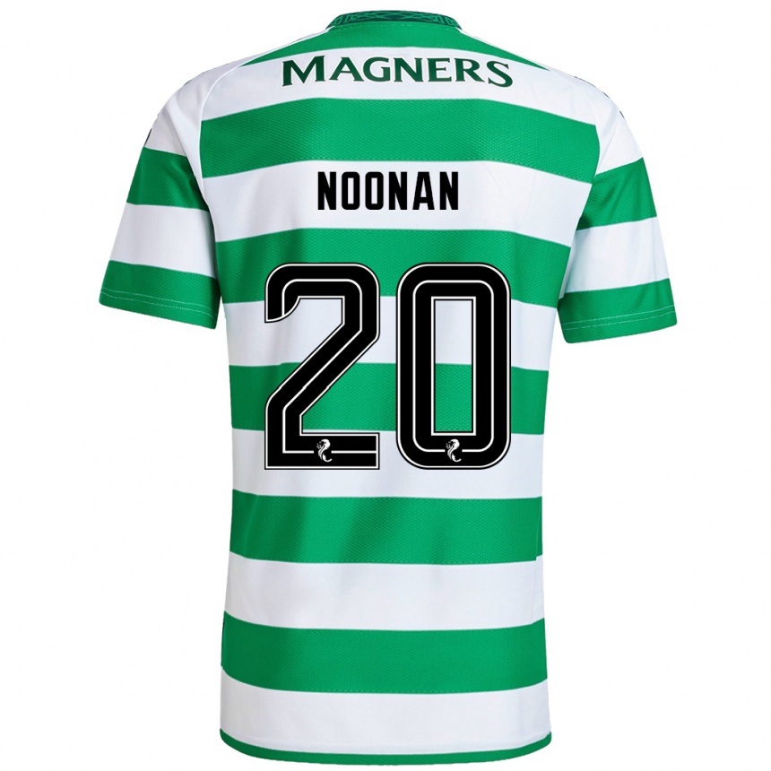 Gyermek Labdarúgás Saoirse Noonan #20 Zöld Fehér Hazai Jersey 2024/25 Mez Póló Ing