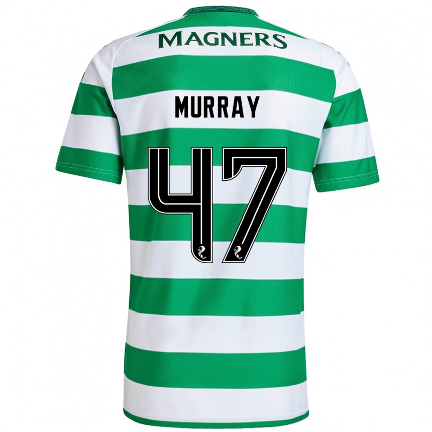 Gyermek Labdarúgás Dane Murray #47 Zöld Fehér Hazai Jersey 2024/25 Mez Póló Ing