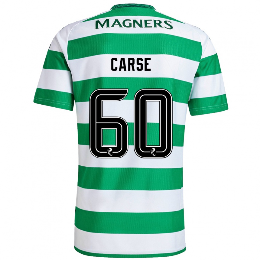 Gyermek Labdarúgás Mackenzie Carse #60 Zöld Fehér Hazai Jersey 2024/25 Mez Póló Ing