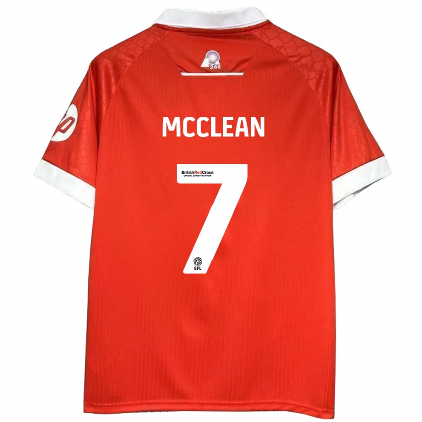 Gyermek Labdarúgás James Mcclean #7 Piros Fehér Hazai Jersey 2024/25 Mez Póló Ing