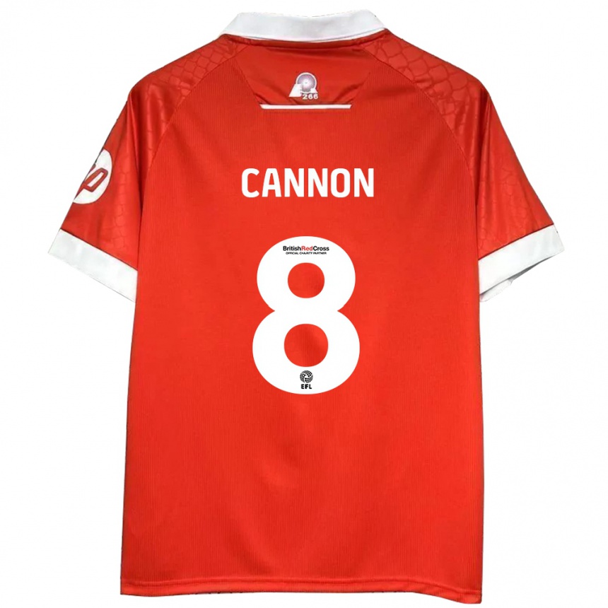 Gyermek Labdarúgás Andy Cannon #8 Piros Fehér Hazai Jersey 2024/25 Mez Póló Ing