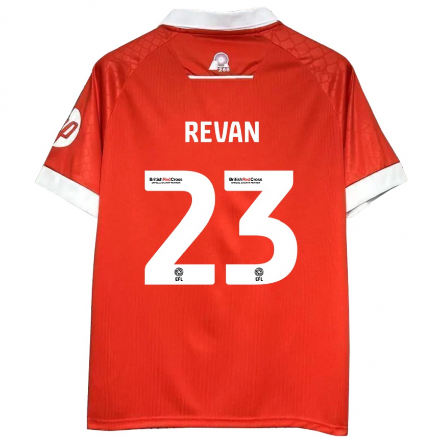 Gyermek Labdarúgás Sebastian Revan #23 Piros Fehér Hazai Jersey 2024/25 Mez Póló Ing