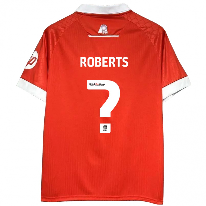 Gyermek Labdarúgás Hari Roberts #0 Piros Fehér Hazai Jersey 2024/25 Mez Póló Ing