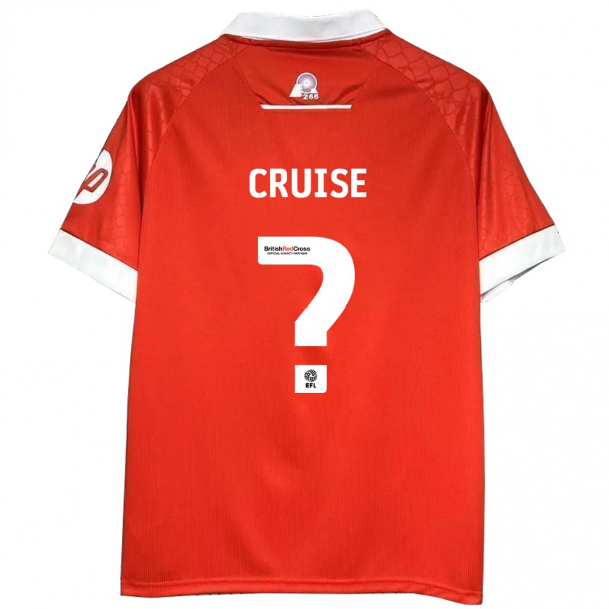 Gyermek Labdarúgás George Cruise #0 Piros Fehér Hazai Jersey 2024/25 Mez Póló Ing