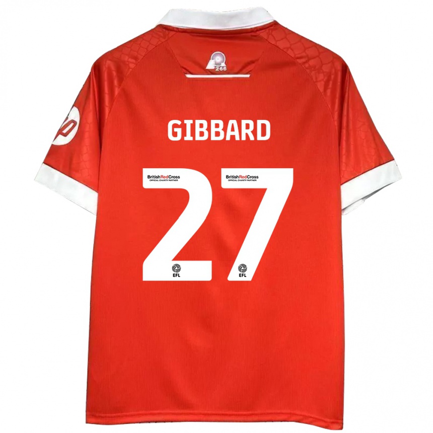 Gyermek Labdarúgás Mari Gibbard #27 Piros Fehér Hazai Jersey 2024/25 Mez Póló Ing