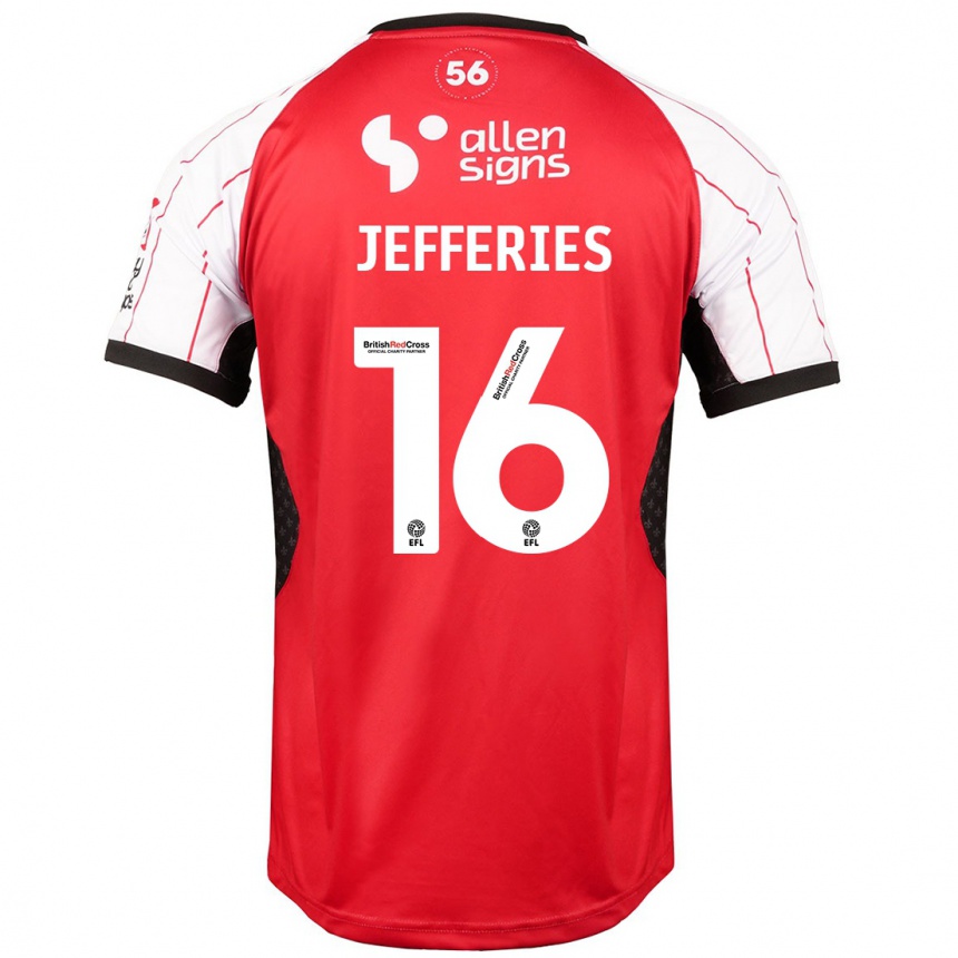 Gyermek Labdarúgás Dom Jefferies #16 Fehér Hazai Jersey 2024/25 Mez Póló Ing