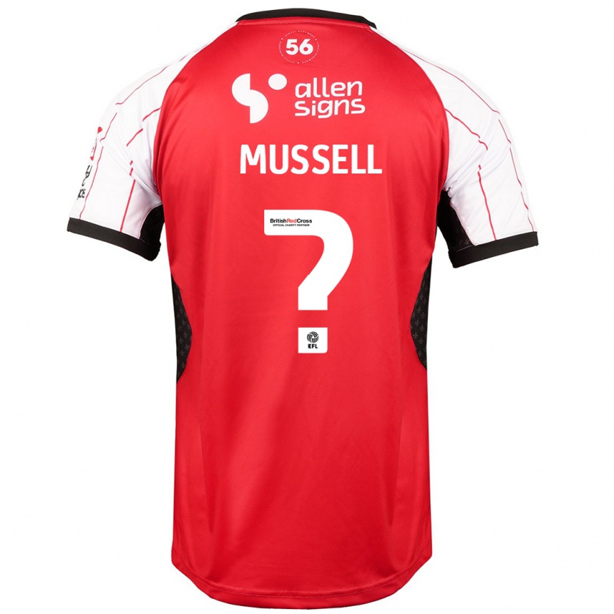 Gyermek Labdarúgás Theo Mussell #0 Fehér Hazai Jersey 2024/25 Mez Póló Ing