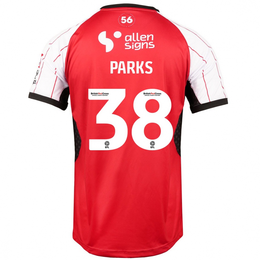 Gyermek Labdarúgás Charlie Parks #38 Fehér Hazai Jersey 2024/25 Mez Póló Ing