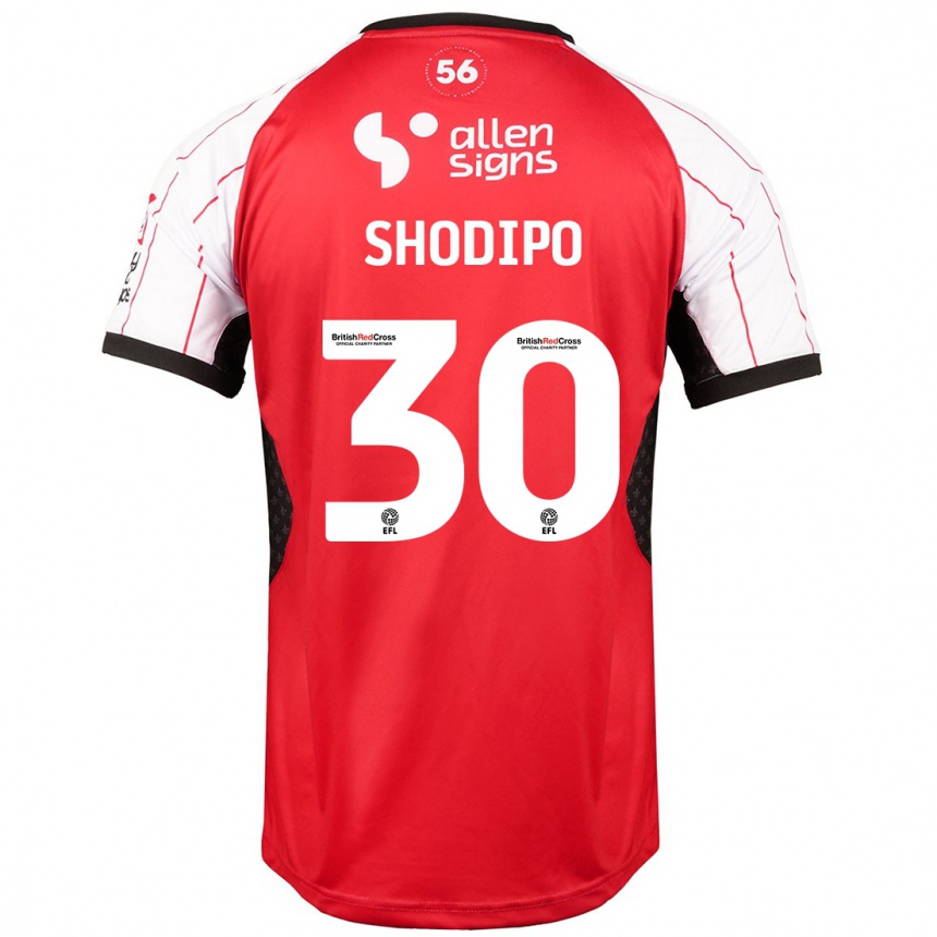 Gyermek Labdarúgás Olamide Shodipo #30 Fehér Hazai Jersey 2024/25 Mez Póló Ing