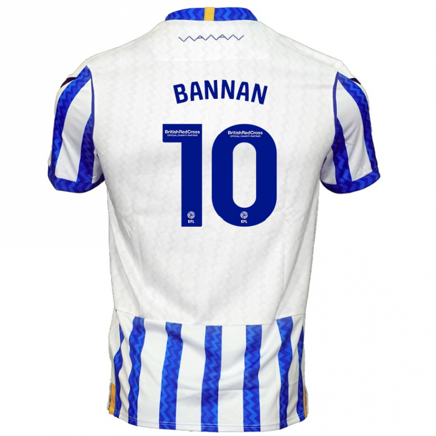 Gyermek Labdarúgás Barry Bannan #10 Kék Fehér Hazai Jersey 2024/25 Mez Póló Ing