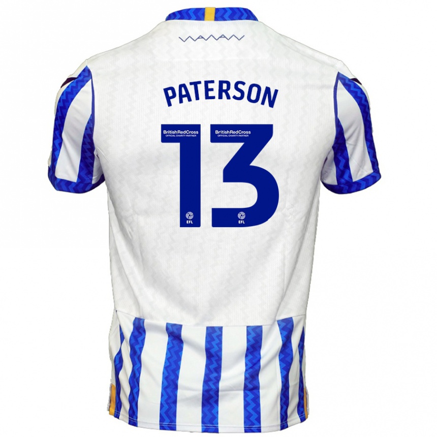 Gyermek Labdarúgás Callum Paterson #13 Kék Fehér Hazai Jersey 2024/25 Mez Póló Ing