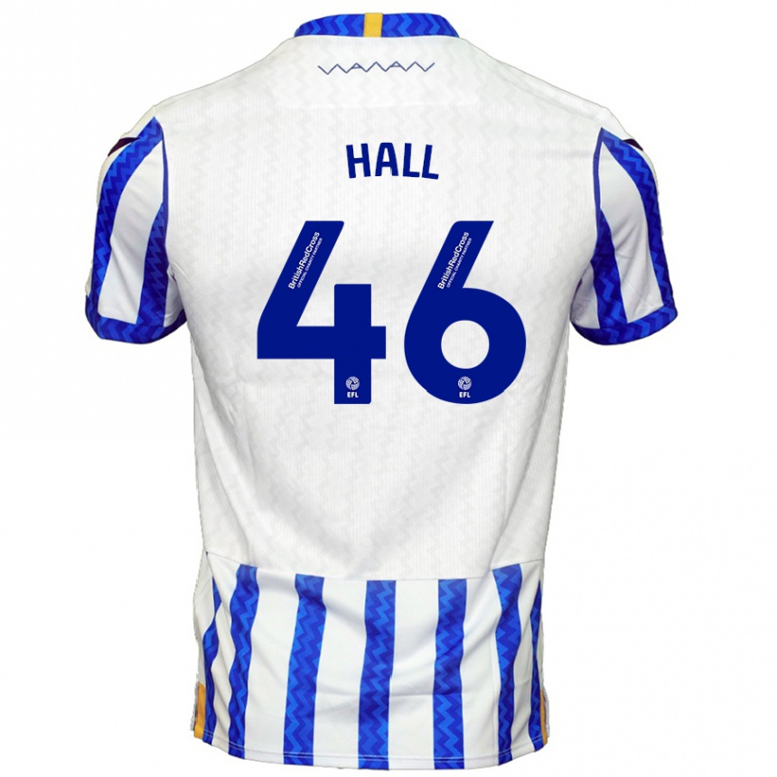 Gyermek Labdarúgás Jack Hall #46 Kék Fehér Hazai Jersey 2024/25 Mez Póló Ing