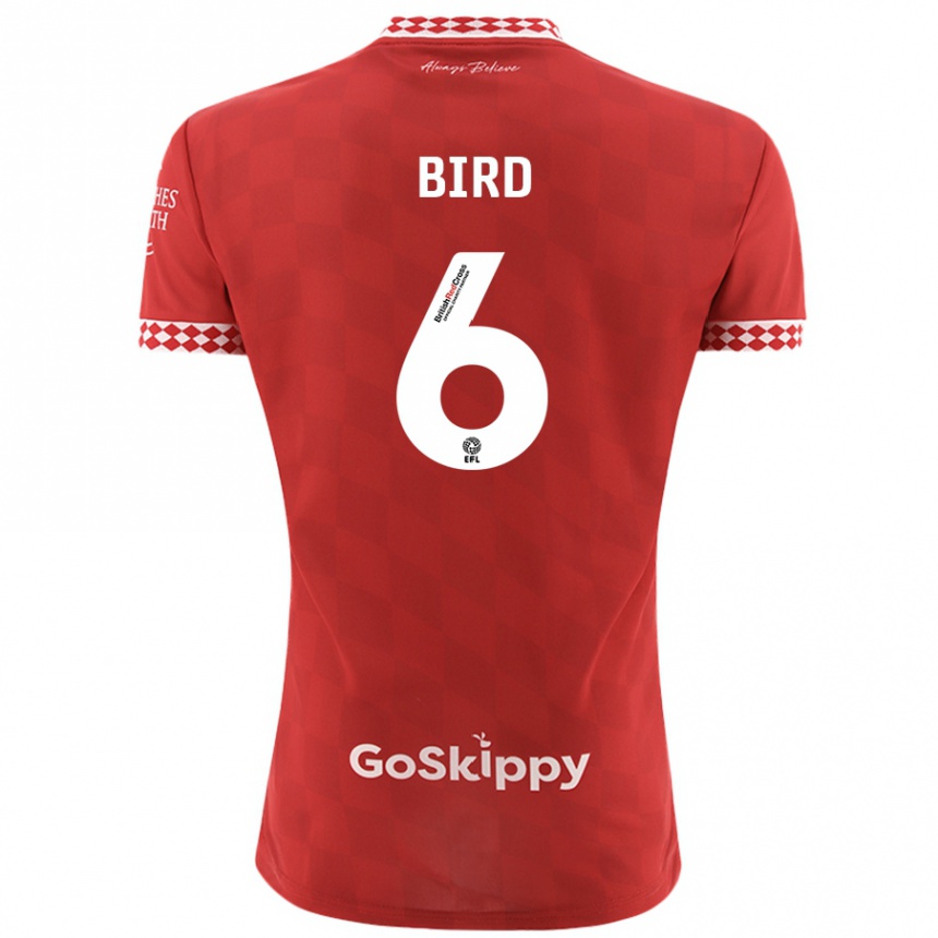 Gyermek Labdarúgás Max Bird #6 Piros Hazai Jersey 2024/25 Mez Póló Ing