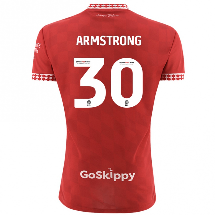 Gyermek Labdarúgás Sinclair Armstrong #30 Piros Hazai Jersey 2024/25 Mez Póló Ing