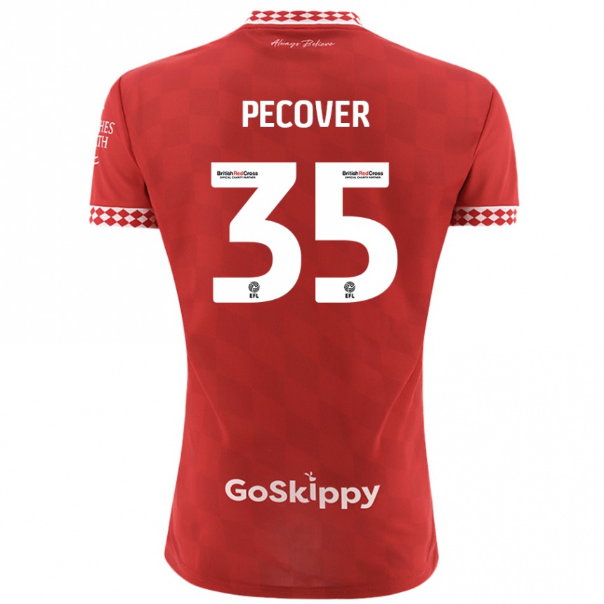 Gyermek Labdarúgás Leo Pecover #35 Piros Hazai Jersey 2024/25 Mez Póló Ing