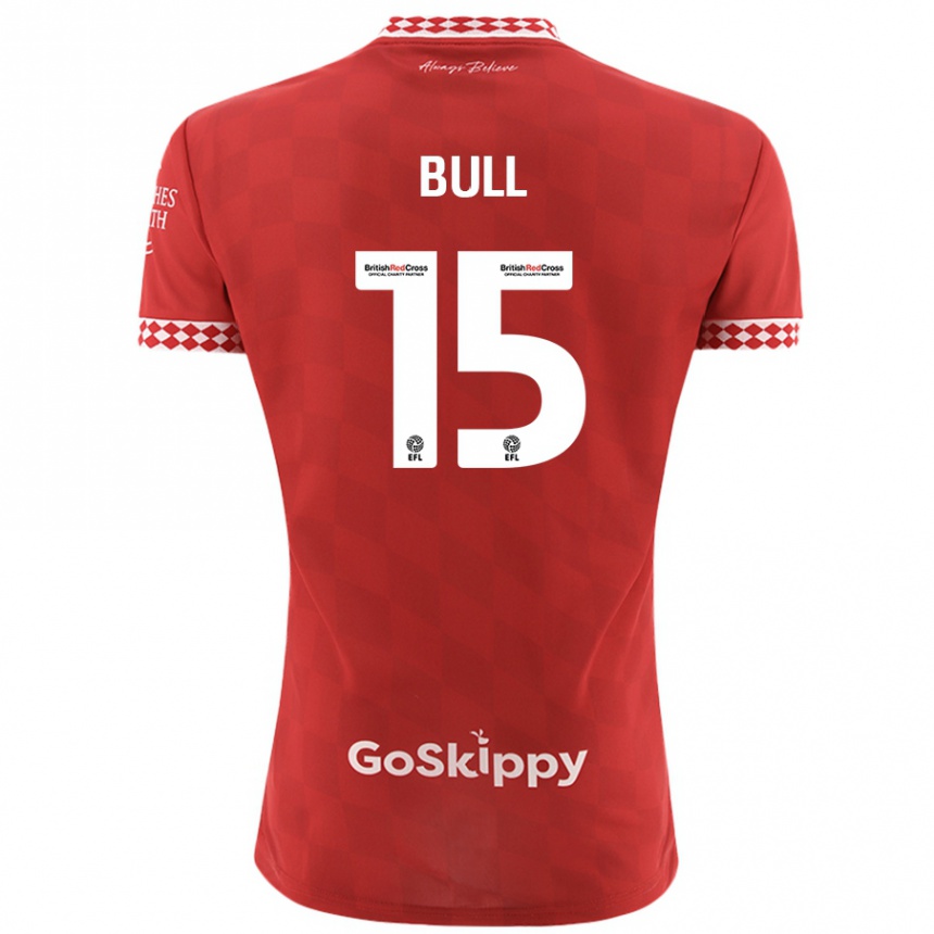 Gyermek Labdarúgás Jasmine Bull #15 Piros Hazai Jersey 2024/25 Mez Póló Ing