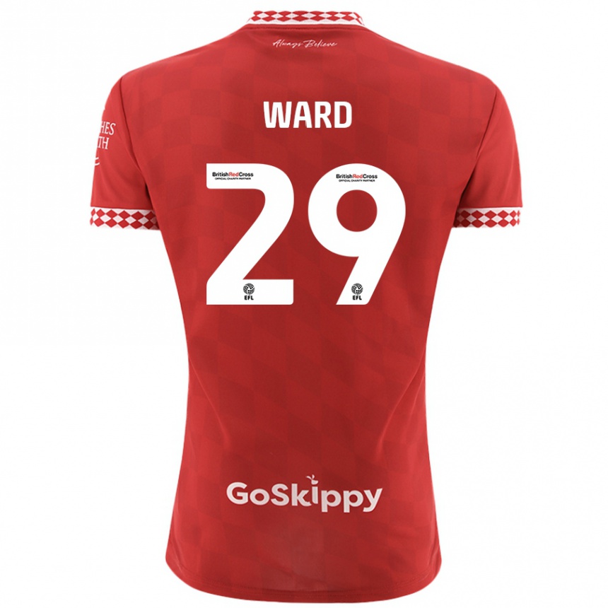 Gyermek Labdarúgás Mari Ward #29 Piros Hazai Jersey 2024/25 Mez Póló Ing