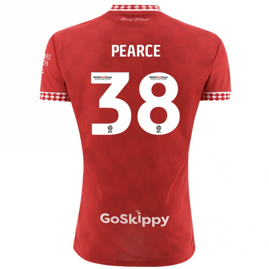 Gyermek Labdarúgás Manon Pearce #38 Piros Hazai Jersey 2024/25 Mez Póló Ing