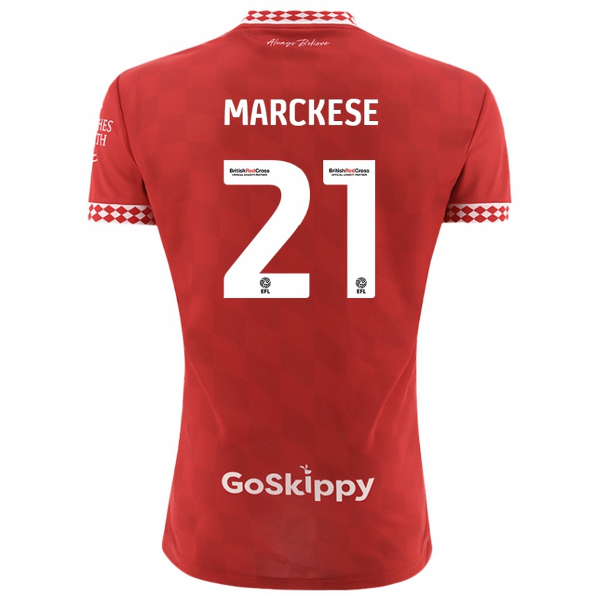 Gyermek Labdarúgás Kaylan Marckese #21 Piros Hazai Jersey 2024/25 Mez Póló Ing