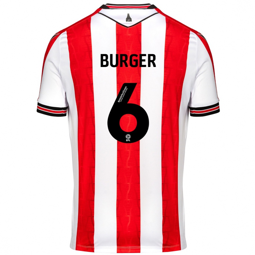 Gyermek Labdarúgás Wouter Burger #6 Piros Fehér Hazai Jersey 2024/25 Mez Póló Ing