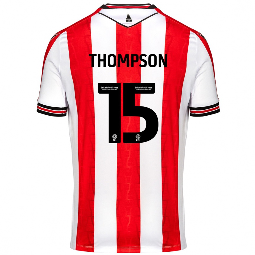 Gyermek Labdarúgás Jordan Thompson #15 Piros Fehér Hazai Jersey 2024/25 Mez Póló Ing