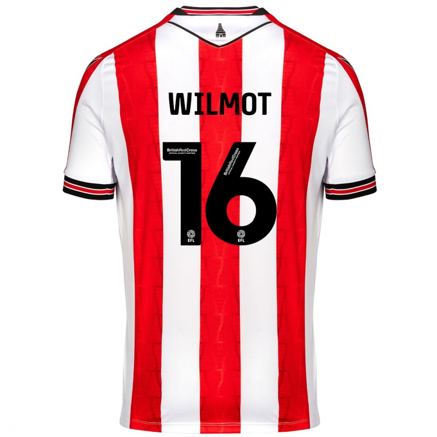 Gyermek Labdarúgás Ben Wilmot #16 Piros Fehér Hazai Jersey 2024/25 Mez Póló Ing