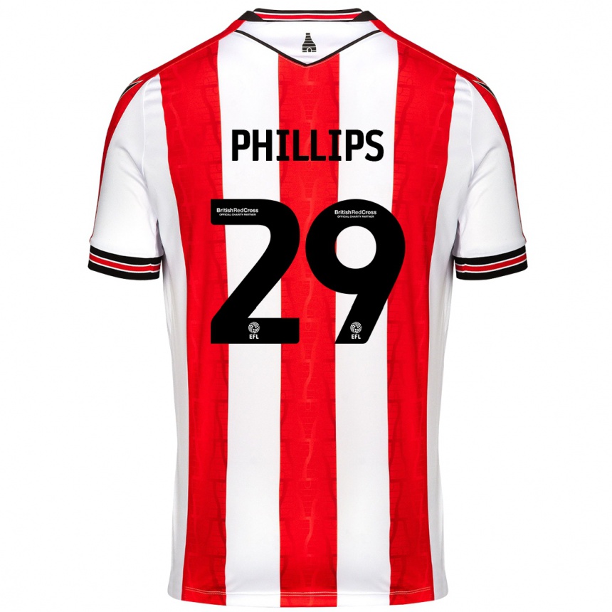 Gyermek Labdarúgás D'margio Wright-Phillips #29 Piros Fehér Hazai Jersey 2024/25 Mez Póló Ing