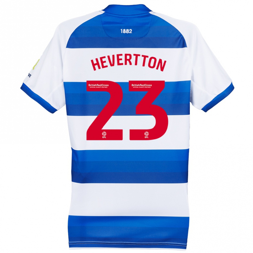 Gyermek Labdarúgás Hevertton #23 Fehér Kék Hazai Jersey 2024/25 Mez Póló Ing