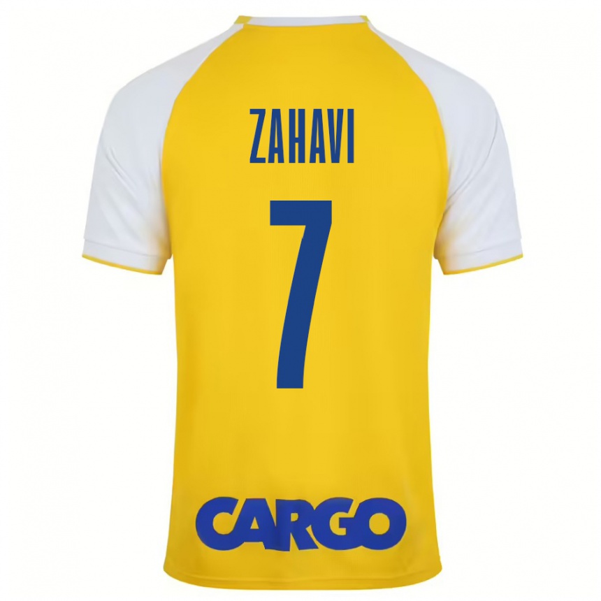 Gyermek Labdarúgás Eran Zahavi #7 Sárga Fehér Hazai Jersey 2024/25 Mez Póló Ing