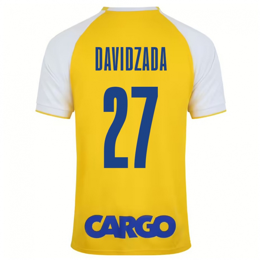 Gyermek Labdarúgás Ofir Davidzada #27 Sárga Fehér Hazai Jersey 2024/25 Mez Póló Ing