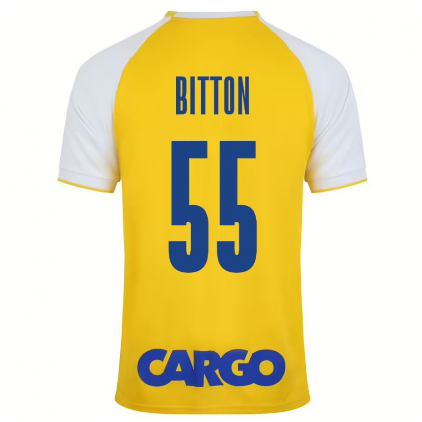 Gyermek Labdarúgás Nir Bitton #55 Sárga Fehér Hazai Jersey 2024/25 Mez Póló Ing