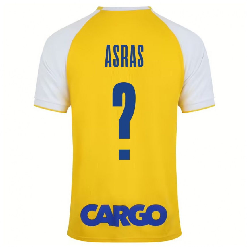 Gyermek Labdarúgás Lotem Asras #0 Sárga Fehér Hazai Jersey 2024/25 Mez Póló Ing