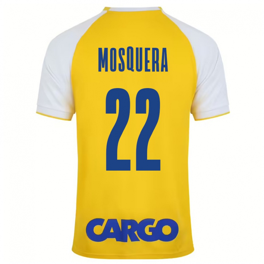 Gyermek Labdarúgás Orlando Mosquera #22 Sárga Fehér Hazai Jersey 2024/25 Mez Póló Ing